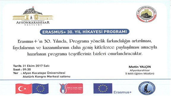 Erasmus+ 30. Yıl Hikayesi Programı...
