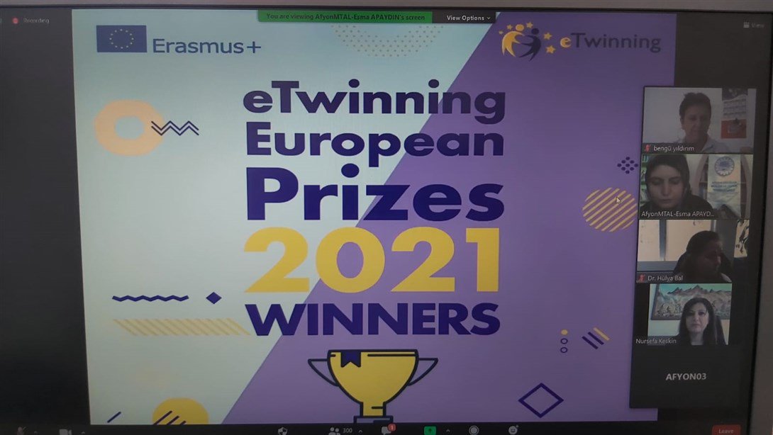 2021 eTwinning Avrupa Özel Ödülünde Birincilik Ödülü Afyonkarahisar'a...